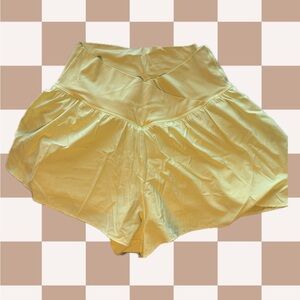 Aerie Light Yellow Athletic Shorts